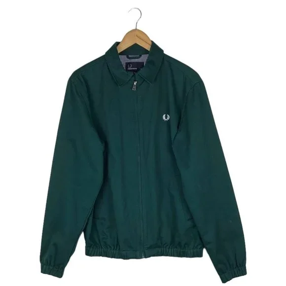 Fred Perry Jackets Coats Fred Perry Mens Forest Green Retro